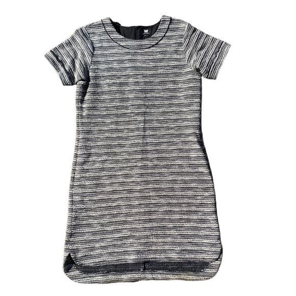 W by Worth Dresses & Skirts - W by Worth Women's XS Striped Tweed Shift Dress Hi-Low Multicolor Business